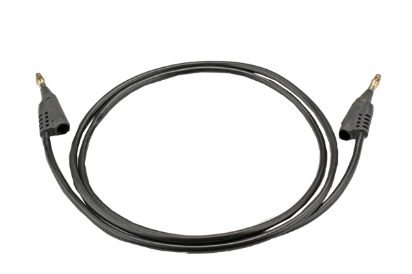 Ledning med bananstikk 100 cm svart  (105220)