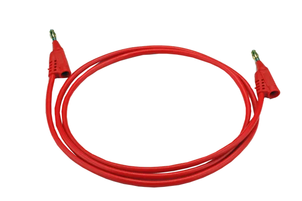 Ledning med bananstikk 100 cm rød  (105221)