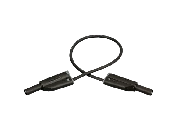 Ledning med sikkerhetsstikk 1000 V, 25 cm svart (105710)