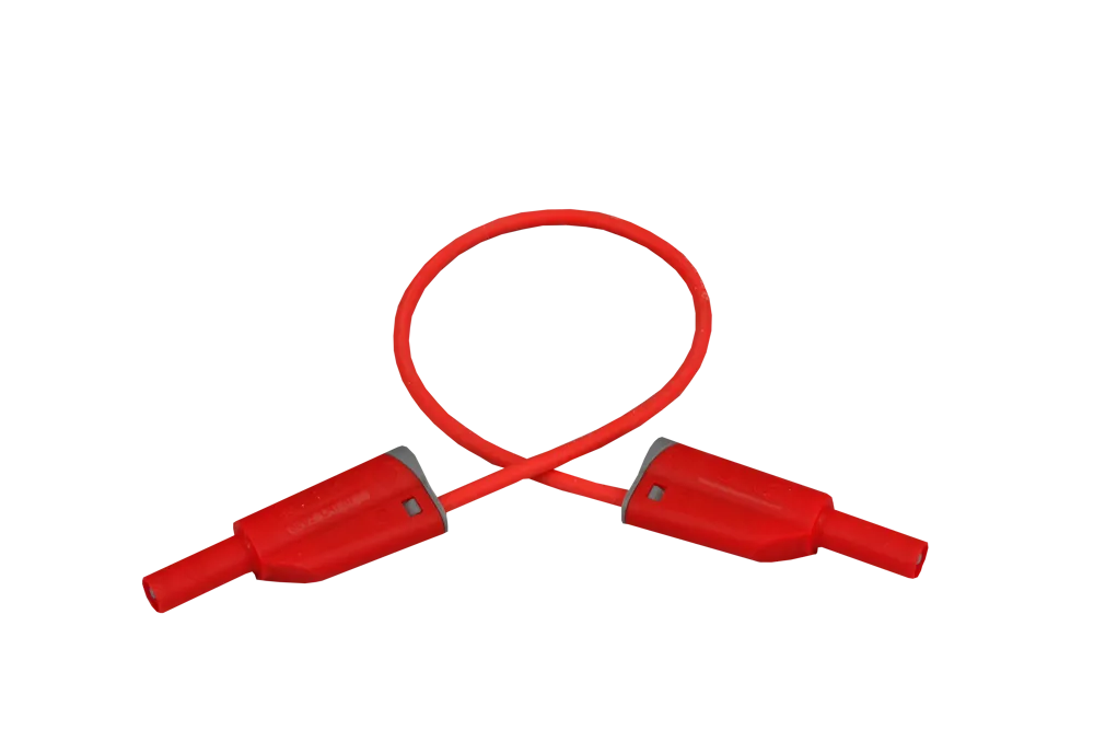 Sikkerhetskabel 25 cm rød, 1,5 mm² sikkerhetsstikk