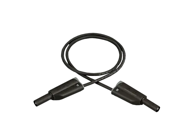 Ledning med sikkerhetsstikk, 1000 V, 50 cm svart (105720)