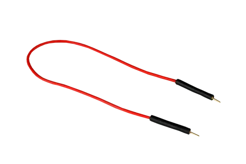 Kabel, 20 cm, 0,8 mm, for breadboard, rød (106021)