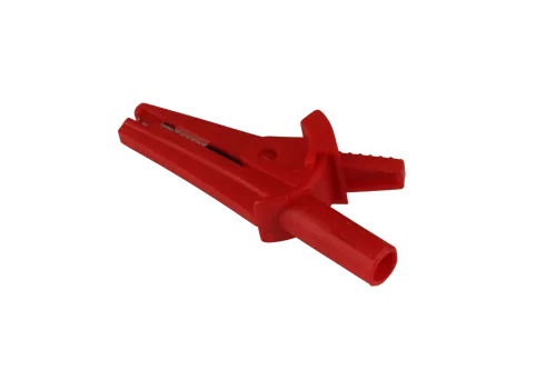 Krokodillenklem, 2 mm, rood Krokodillenklem, 2 mm, rood (109511)