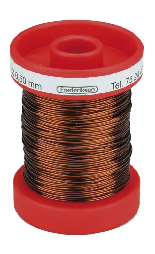 Koperdraad, geïsoleerd, Ø0,50 mm, 100 g, 59 m Koperdraad, geïsoleerd, Ø0,50 mm, 100 g, 59 m (114020)