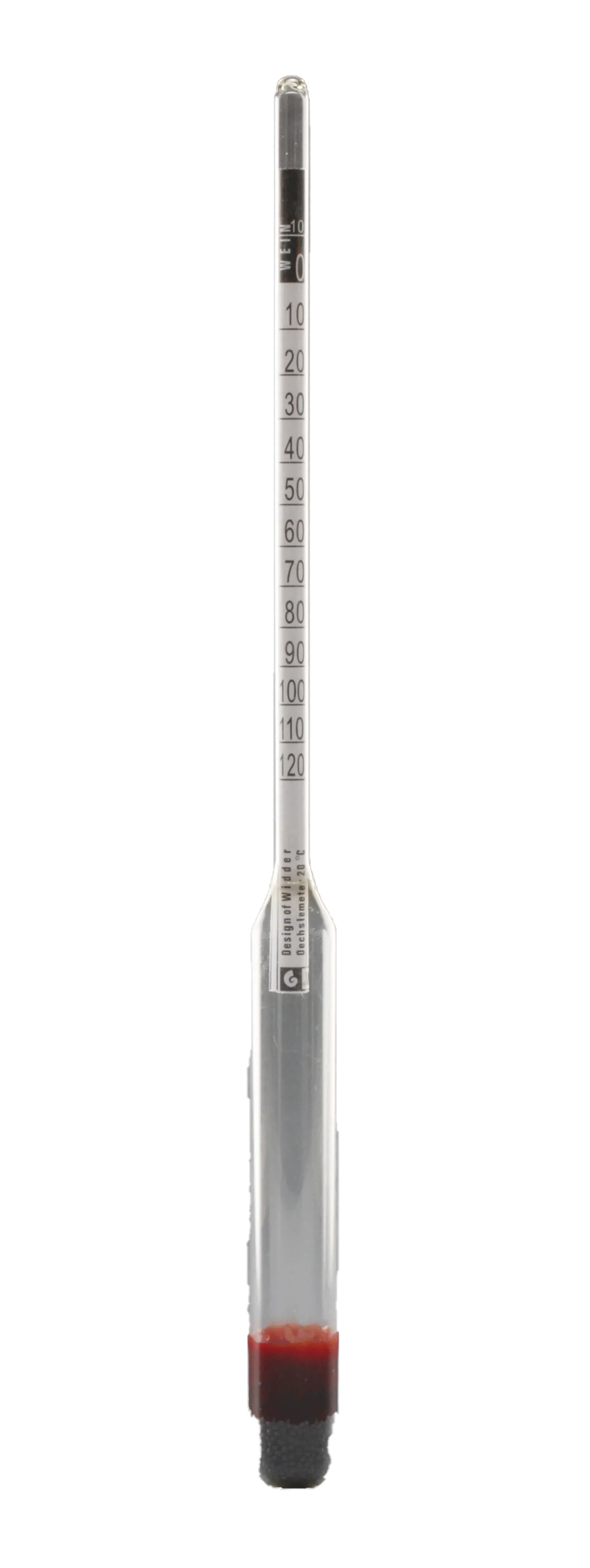 Aræometer for sjøvann, 1,000–1,040 g/cm³