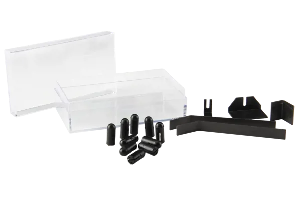 Tilbehør til bølgekar pakket i æske.  (221102)