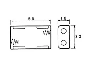 Batteriholder til 2 stk. AA/LR6 (352060)