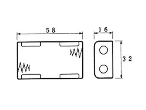 Batteriholder til 2 stk. AA/LR6 (352060)