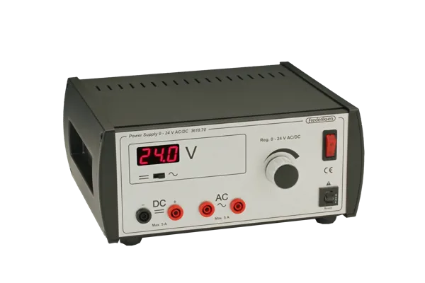 Spenningskilde 36 V DC/24 V AC, 5 A med display  (361870)