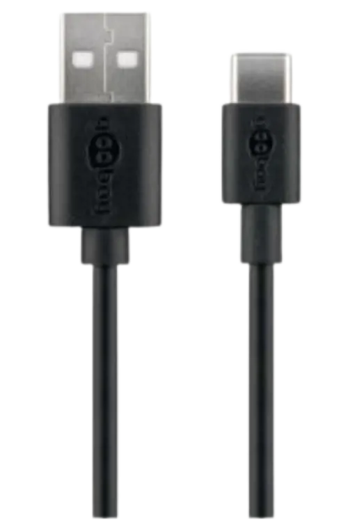 USB 2.0 kabel, A han til USB C han  (398610)