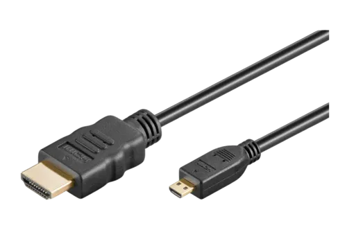 HDMI han til micro-HDMI han, Sort (1.4)  (398630)