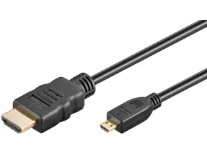 HDMI han til micro-HDMI han, Sort (1.4)  (398630)