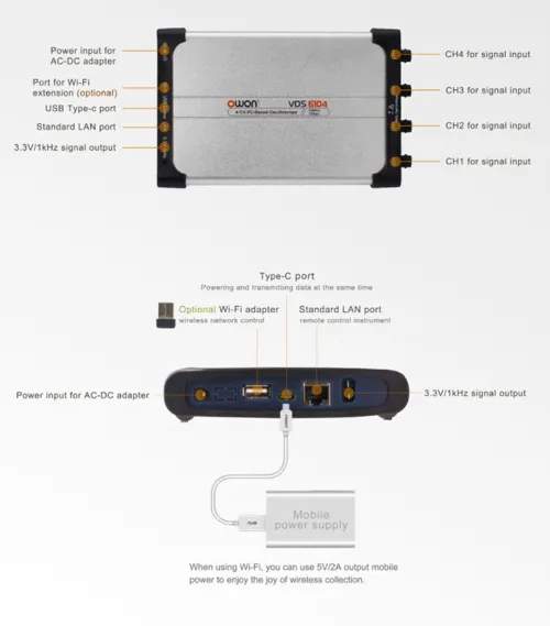 Oscilloskop, PC, 100 MHz - 4 Kanal  (400115)