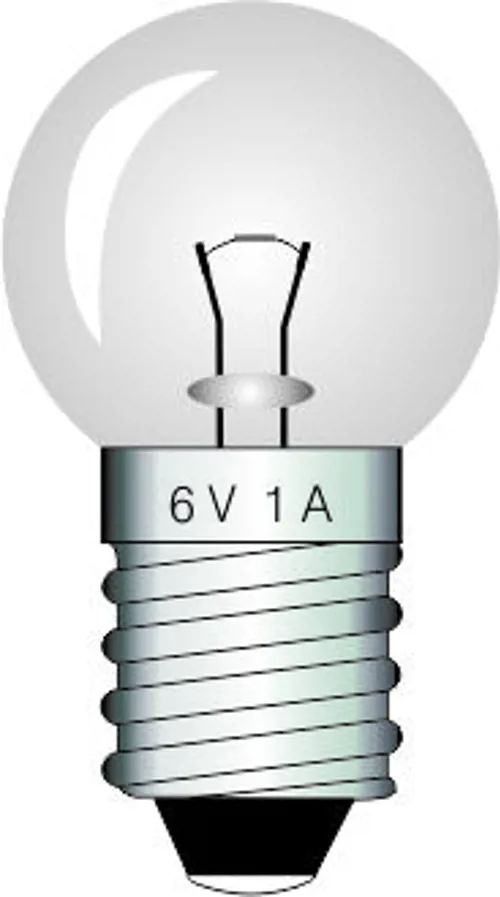 Glödlampa, E10, 6 V, 1 A, 10 st Glödlampa, E10, 6 V, 1 A, 10 st (425040)