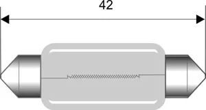 Glødepære, pinol, 12 V, 15 W  (428000)