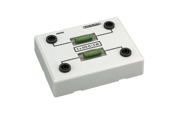 Motstander 2 x 470 ohm, 5 W på boks  (429250)