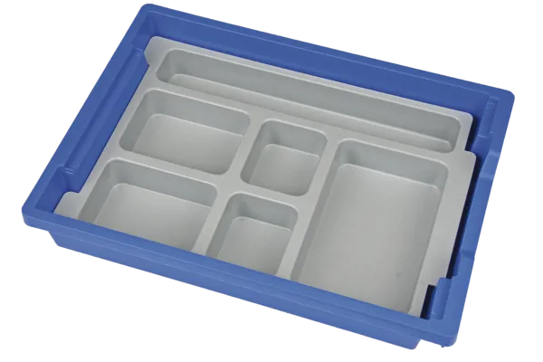 Inredning till Förvaringslåda 75 mm, 6 fack asymmetrisk (576652)