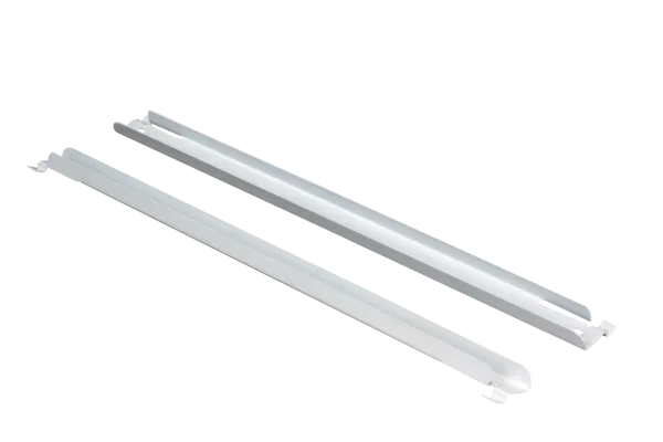 Styreskinne metall, hvit, par (576695)