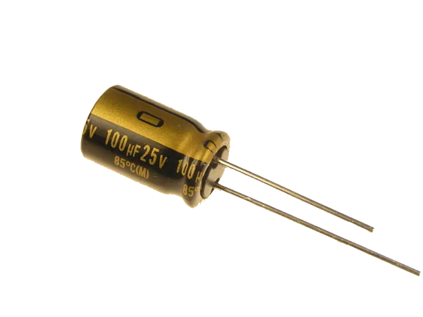 Kondensator, elektrolyt, 100 µF, 25 V Kondensator, elektrolyt, 100 µF, 25 V (616440)