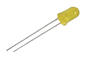 Lysdiode, gul, 5 mm, 20 mA  (622120)