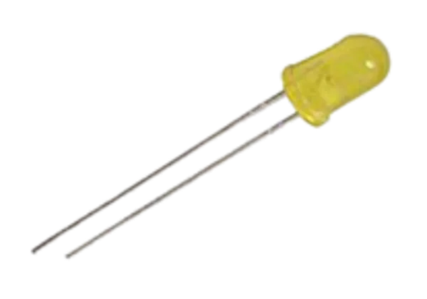 Lysdiode gul 5 mm 20 mA, pk a 100  (622120)