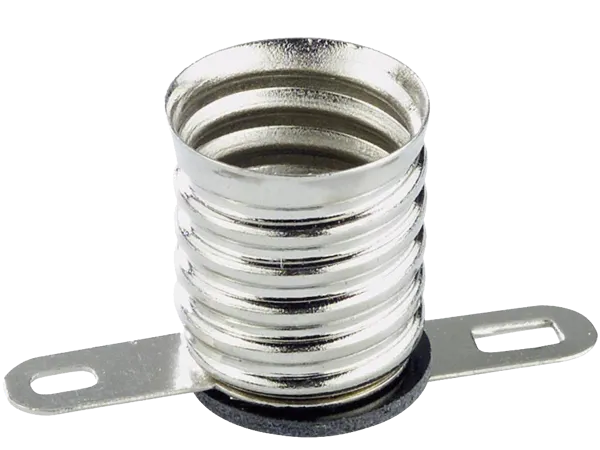 Lampeholder E10 med loddeører, pk a 100  (639225)