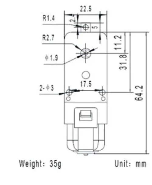 6 V, DC, gearmotor, 90 rpm  (660507)