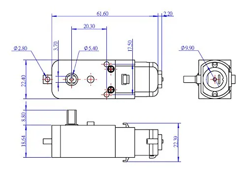 6 V, DC, gearmotor, 90 rpm  (660507)