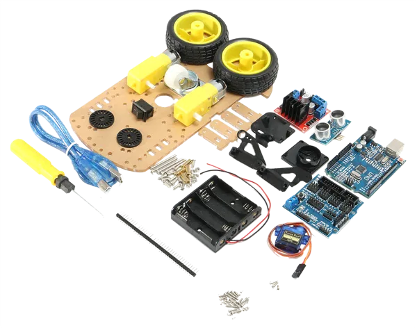 Robotbil med 2 motorer, UNO og komponenter Robotbil med 2 motorer, UNO og komponenter (663910)