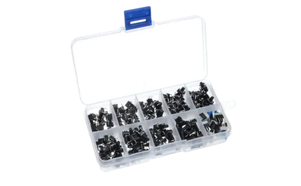 Trykafbrydersortiment, 10 typer, 180 stk.  (667610)