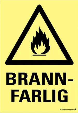Varselskilt Brannfarlig Varselskilt Brannfarlig (675000)