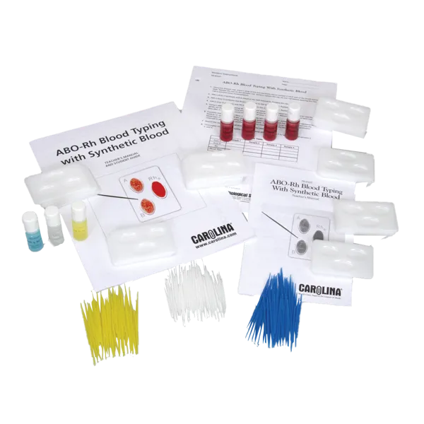Blodtypesæt AB0-Rh, simuleret blod  (780080)