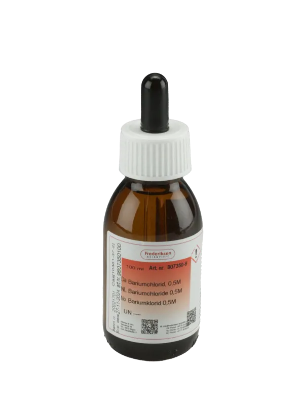 Bariumchlorid, 0,5M, 100 ml Bariumchlorid, 0,5M, 100 ml (807350-8)