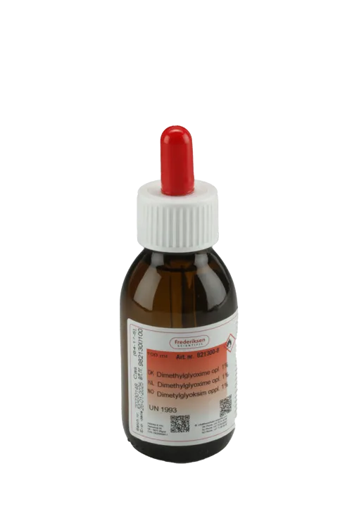 Dimetylglyoksim oppløsning ,1 %, 100 mL Dimetylglyoksim oppløsning ,1 %, 100 mL (821300-8)