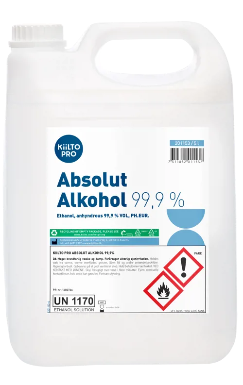Ethanol, 99,9%, udenatureret, 5L (TOLD) Ethanol, 99,9%, udenatureret, 5L (TOLD) (827078-6)