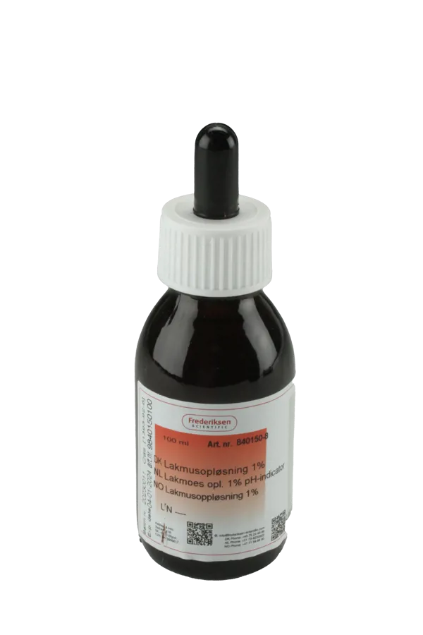 Lakmusopløsning i dråbeflaske, 100 ml (840150-8)