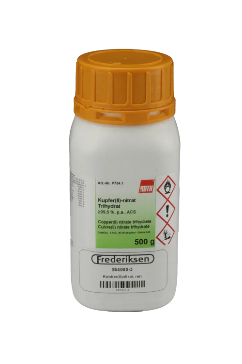 Koppar(II)nitrat 3H2O - ren - 500g Koppar(II)nitrat 3H2O - ren - 500g (854000-3)
