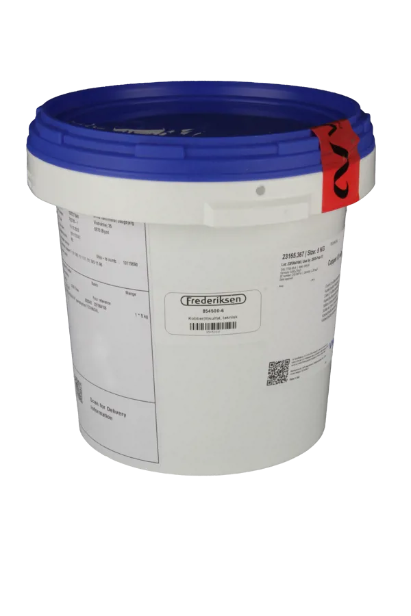 Kobber(II)sulfat pentahydrat, teknisk 5 kg Kobber(II)sulfat pentahydrat, teknisk 5 kg (854500-6)
