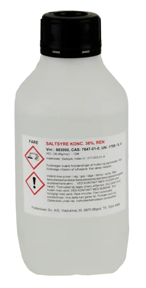 Saltsyre, konc, 37%, 1 L (883000-4)