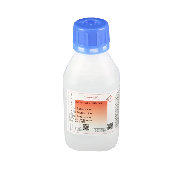 Saltsyre 1 M, i standflaske, 250 ml  (883110-9)