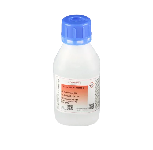 Svovlsyre, 1 M, i standflaske, 250 ml Svovlsyre, 1 M, i standflaske, 250 ml (885610-9)