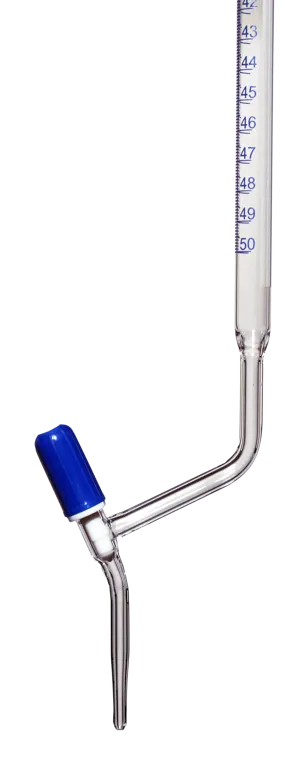 Burette med SP-hane, bøjet, 50 mL (NL117606)