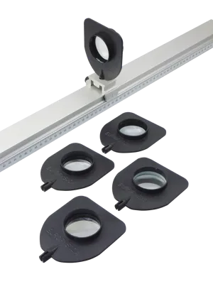 Linse, f = +100 mm, i holder  (NL122156)