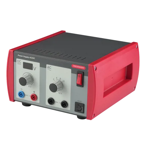 Strømforsyning, 12 V, AC/DC, 3 A, med display, rød Strømforsyning, 12 V, AC/DC, 3 A, med display, rød (R361700)